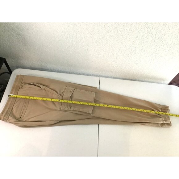 AND NOW THIS-MENS KHAKI ELASTIC WAIST TAPPER LEG SIDE POCKET CARGO PANTS SIZE XL - Picture 6 of 6